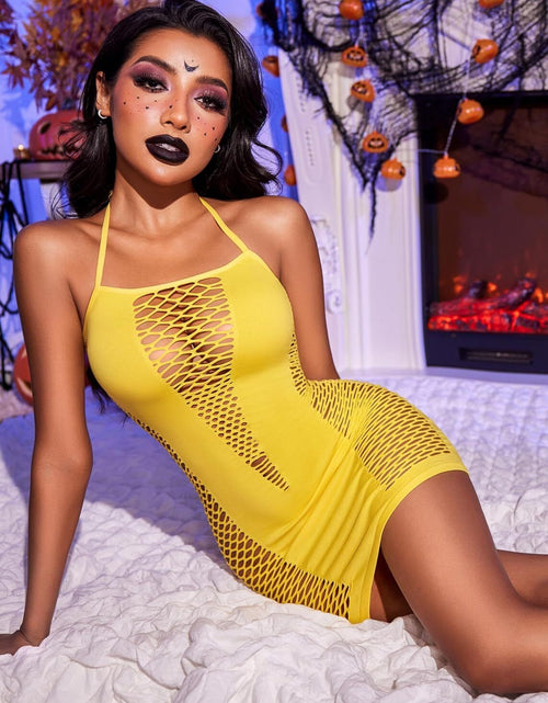 Load image into Gallery viewer, Sexy Lingerie Fishnet Body Stockings Dress Underwear Babydoll Sleepwear Bodysuit
