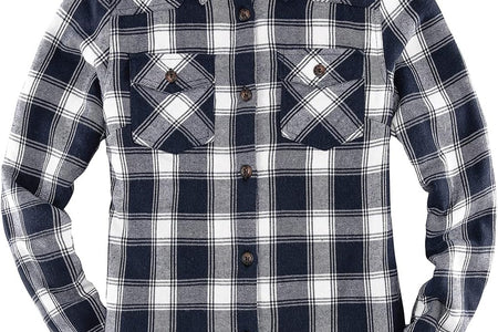 Womens Sherpa Lined Flannel Jacket with Hand Pockets, Plaid Button down Fuzzy Shirt Jackets