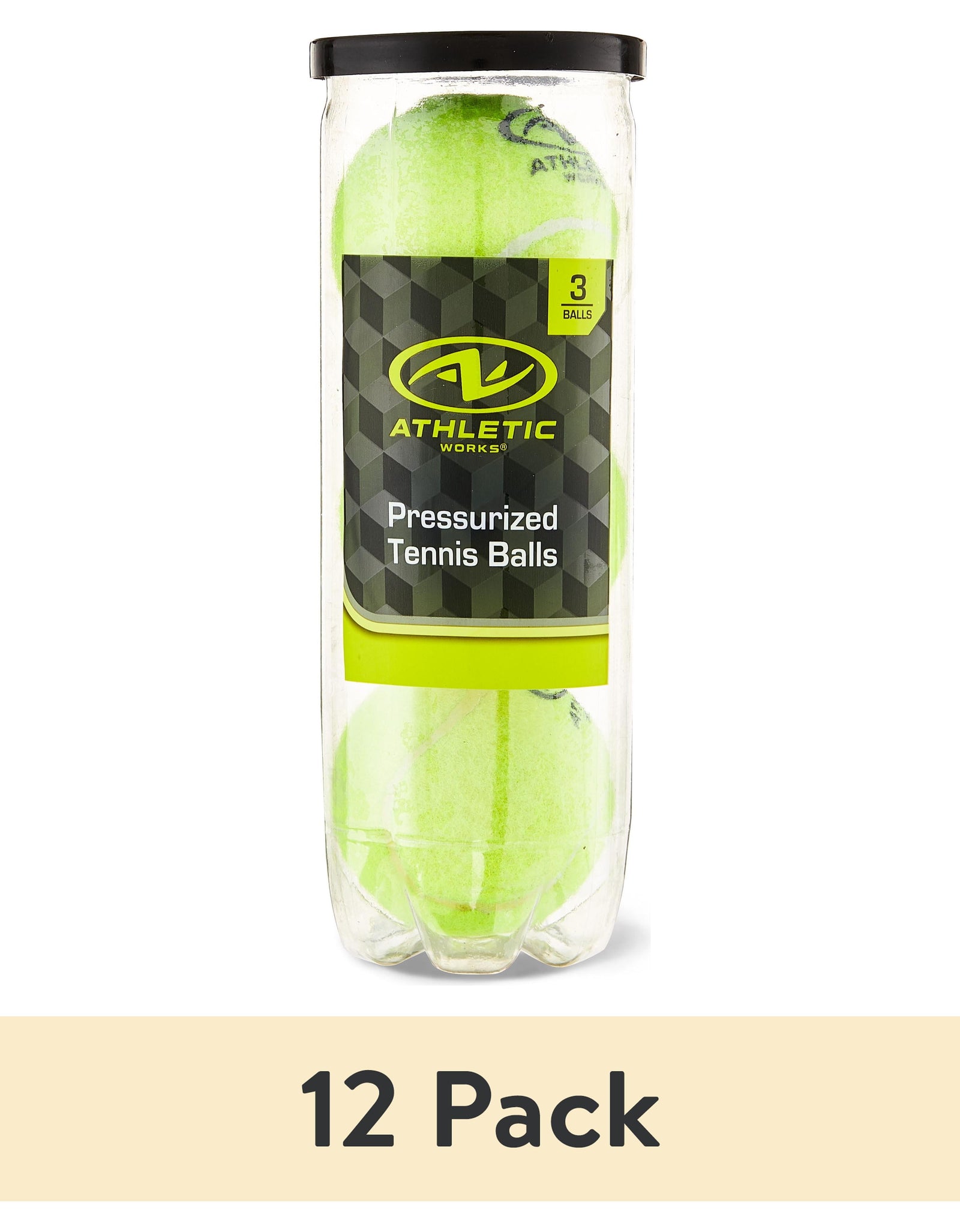 (12 Pack)  Pressurized Tennis Balls, 3-Pack, All Court Use
