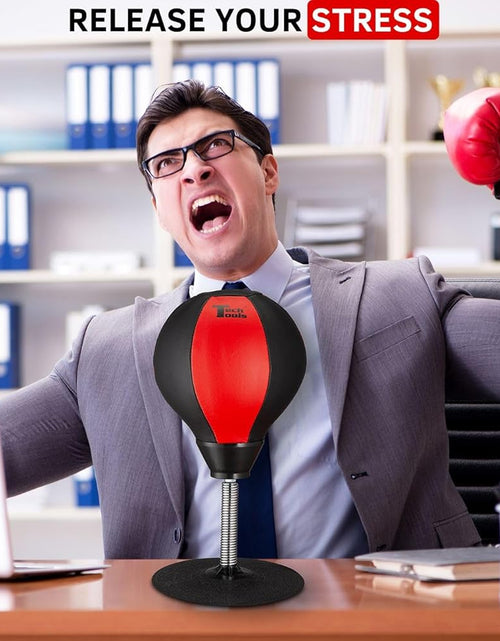 Load image into Gallery viewer, Stress Buster Desktop Punching Bag - Suctions to Your Desk, White Elephant Gifts for Coworker Men and Women, Heavy Duty Stress Relief Ball, Gag Gifts Funny Desk Accessories
