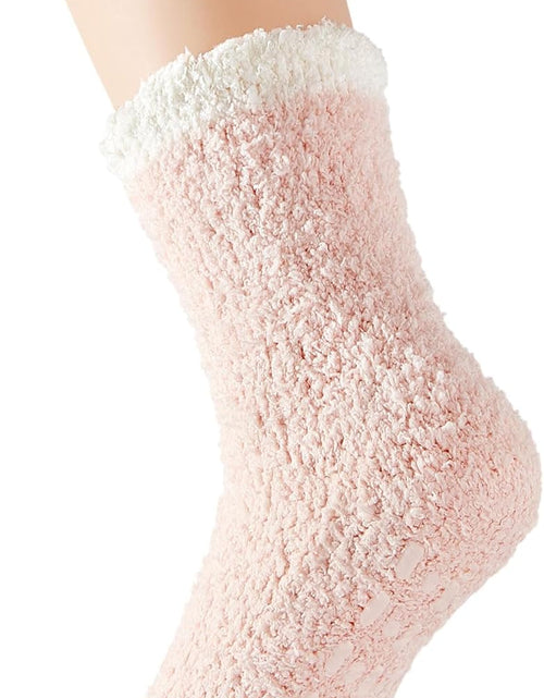 Load image into Gallery viewer, Womens Fuzzy Socks Warm Slipper Socks Winter Fluffy Socks Cozy Fuzzy Socks Athletic Fleece Socks Cute Crew Socks
