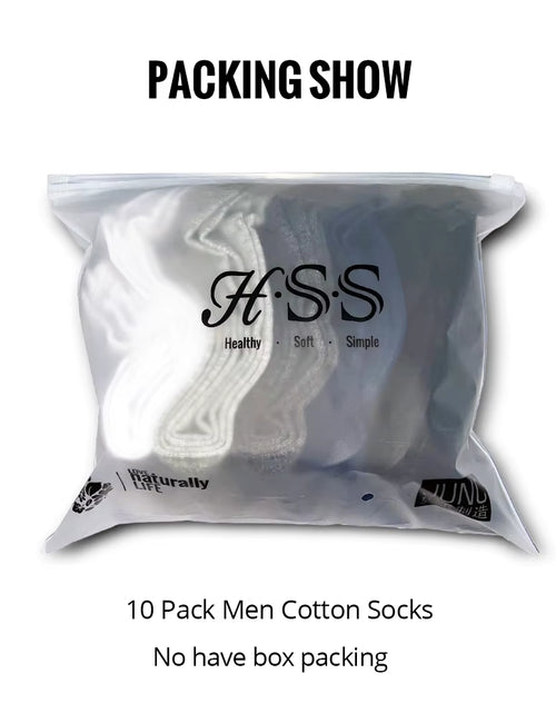Load image into Gallery viewer, 5/10 Pairs Men'S Cotton Blend Socks Black Business Men Socks Soft Breathable Summer Winter for Male Socks plus Size (6.5-14)
