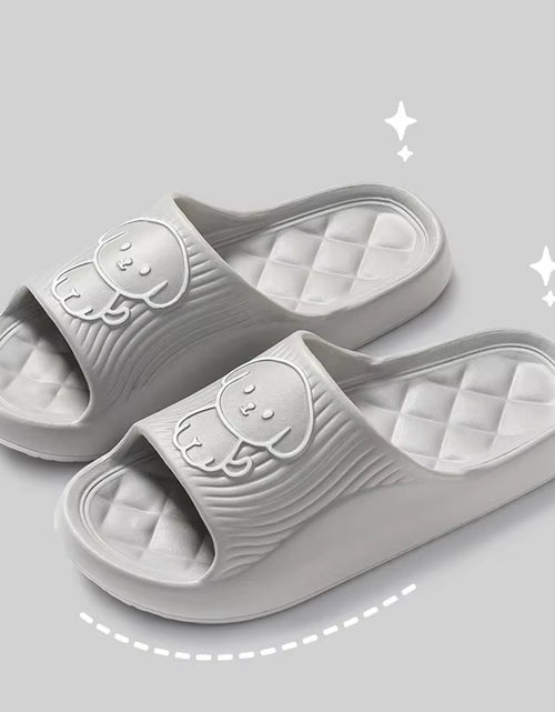 Load image into Gallery viewer, Cute Couple Pillow Slippers Female Summer Wear 2024 New Bathroom Bath Non-Slip Indoor Home Eva Thick Bottom Sandals
