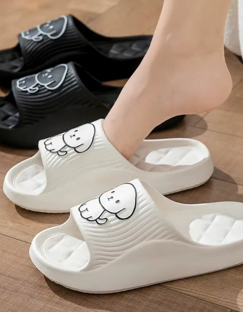 Load image into Gallery viewer, Cute Couple Pillow Slippers Female Summer Wear 2024 New Bathroom Bath Non-Slip Indoor Home Eva Thick Bottom Sandals
