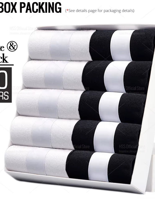 Load image into Gallery viewer, 5/10 Pairs Men'S Cotton Blend Socks Black Business Men Socks Soft Breathable Summer Winter for Male Socks plus Size (6.5-14)
