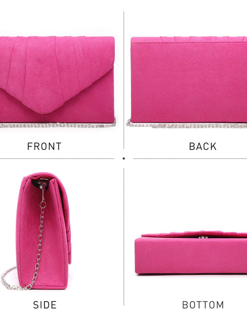 Load image into Gallery viewer, Women'S Evening Bag Pleated Envelope Clutch Handbag Wedding Party Bridal Purse
