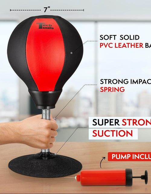 Load image into Gallery viewer, Stress Buster Desktop Punching Bag - Suctions to Your Desk, White Elephant Gifts for Coworker Men and Women, Heavy Duty Stress Relief Ball, Gag Gifts Funny Desk Accessories
