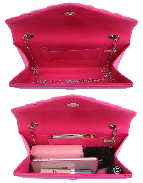 Load image into Gallery viewer, Women'S Evening Bag Pleated Envelope Clutch Handbag Wedding Party Bridal Purse
