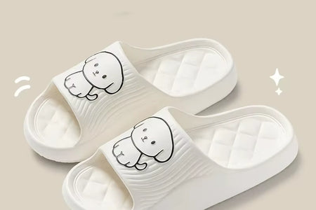 Cute Couple Pillow Slippers Female Summer Wear 2024 New Bathroom Bath Non-Slip Indoor Home Eva Thick Bottom Sandals