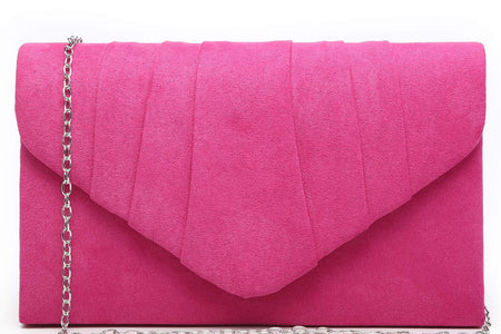 Women'S Evening Bag Pleated Envelope Clutch Handbag Wedding Party Bridal Purse