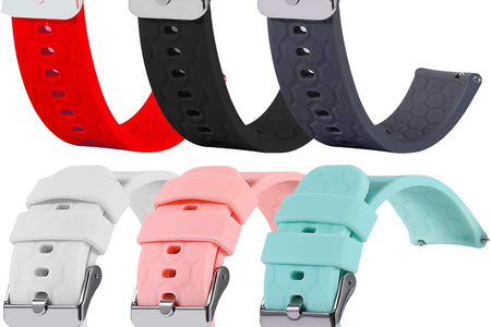 Bands Compatible with Veryfitpro Smart Watch Id205/Id205L/Id215G/Id205U/Id205S/Id216/Uwatch 3/Uwatch Ufit/Uwatch GT, for GRV FC1/FC5 19Mm Soft Silicone Quick Release Bands