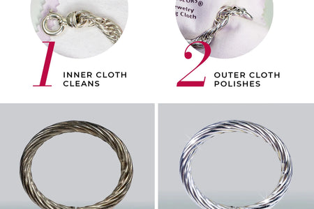 Silver Jewelry Polishing Cloth Cleans and Polishes All Silver Jewelry