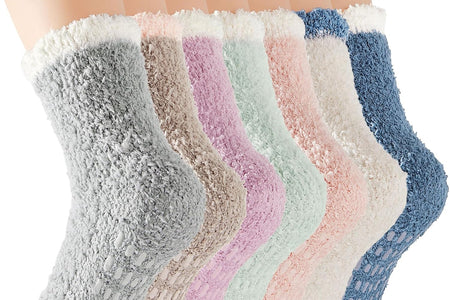 Womens Fuzzy Socks Warm Slipper Socks Winter Fluffy Socks Cozy Fuzzy Socks Athletic Fleece Socks Cute Crew Socks