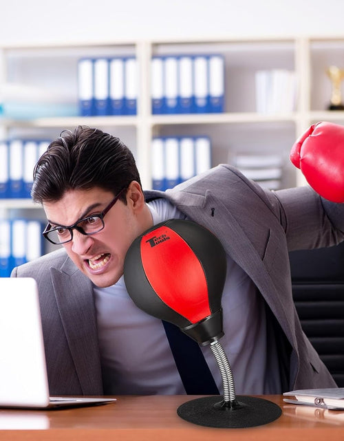 Load image into Gallery viewer, Stress Buster Desktop Punching Bag - Suctions to Your Desk, White Elephant Gifts for Coworker Men and Women, Heavy Duty Stress Relief Ball, Gag Gifts Funny Desk Accessories

