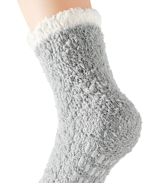 Load image into Gallery viewer, Womens Fuzzy Socks Warm Slipper Socks Winter Fluffy Socks Cozy Fuzzy Socks Athletic Fleece Socks Cute Crew Socks
