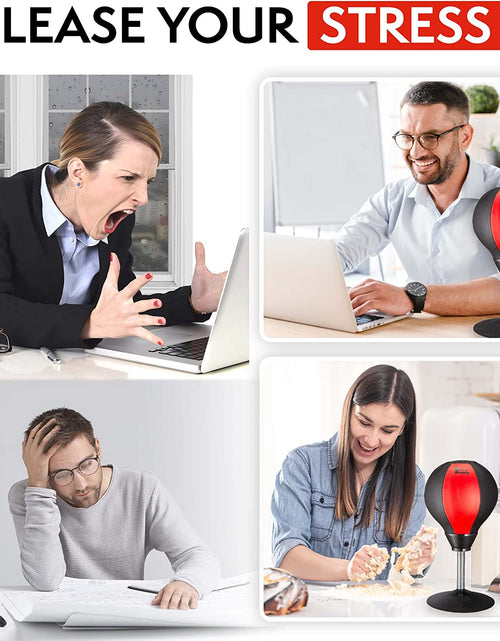 Load image into Gallery viewer, Stress Buster Desktop Punching Bag - Suctions to Your Desk, White Elephant Gifts for Coworker Men and Women, Heavy Duty Stress Relief Ball, Gag Gifts Funny Desk Accessories
