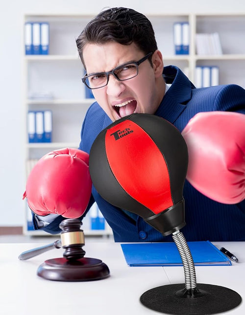 Load image into Gallery viewer, Stress Buster Desktop Punching Bag - Suctions to Your Desk, White Elephant Gifts for Coworker Men and Women, Heavy Duty Stress Relief Ball, Gag Gifts Funny Desk Accessories
