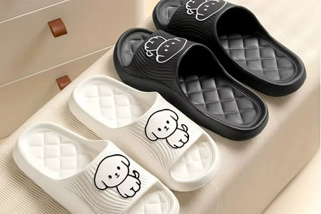 Cute Couple Pillow Slippers Female Summer Wear 2024 New Bathroom Bath Non-Slip Indoor Home Eva Thick Bottom Sandals