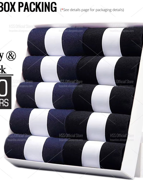 Load image into Gallery viewer, 5/10 Pairs Men'S Cotton Blend Socks Black Business Men Socks Soft Breathable Summer Winter for Male Socks plus Size (6.5-14)
