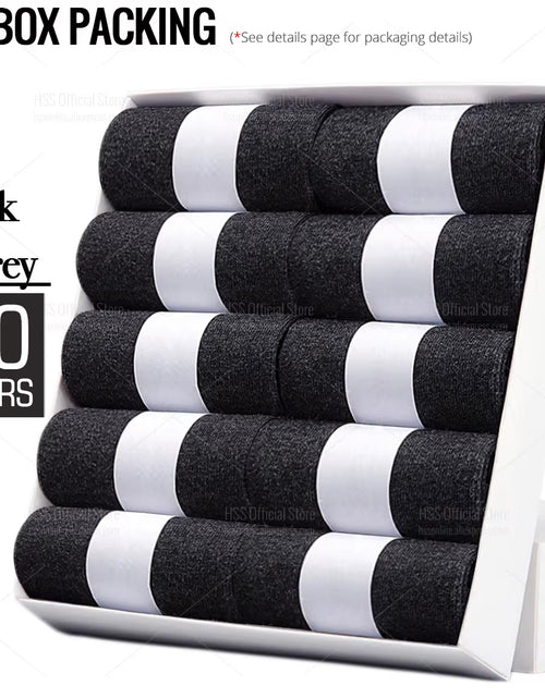 Load image into Gallery viewer, 5/10 Pairs Men'S Cotton Blend Socks Black Business Men Socks Soft Breathable Summer Winter for Male Socks plus Size (6.5-14)
