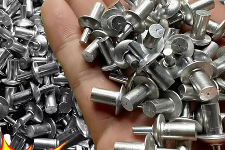 100X Hammer Drive Expansion Rivets Percussion Expansion Aluminum Nail Head Piercing Knock Type Small Tapping Screws Fasteners